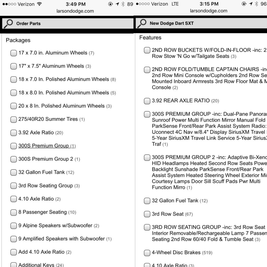 New Inventory Search Features Home