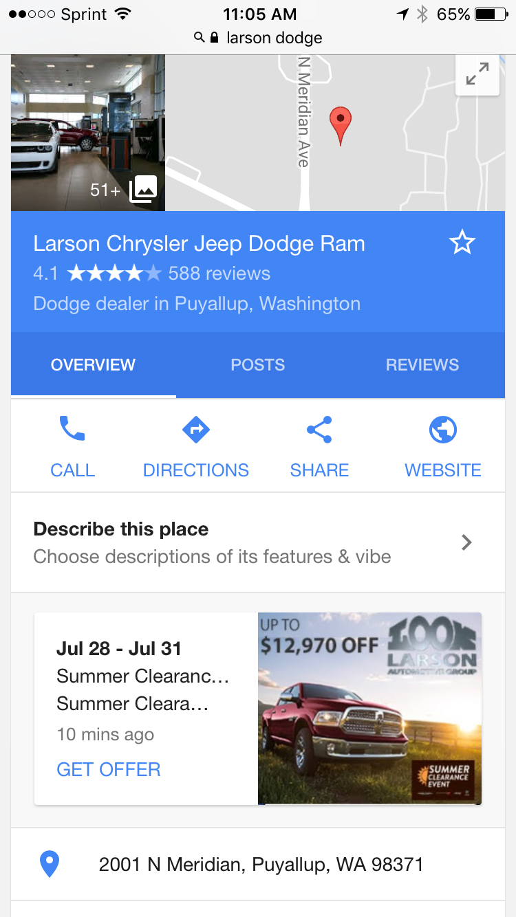 New Google my business based ads (mobile view). - Home